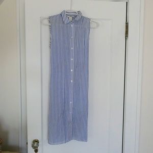 H&M vertical striped shirt dress, size-4